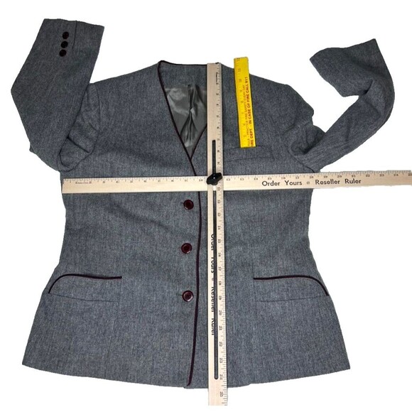 Vintage Daniel For Spellbound Women's Blazer Gray Wool Blend Size 12 USA - Picture 9 of 10